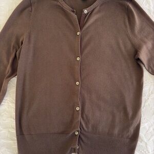 Lands' End Brown Women's Cardigan Sweater